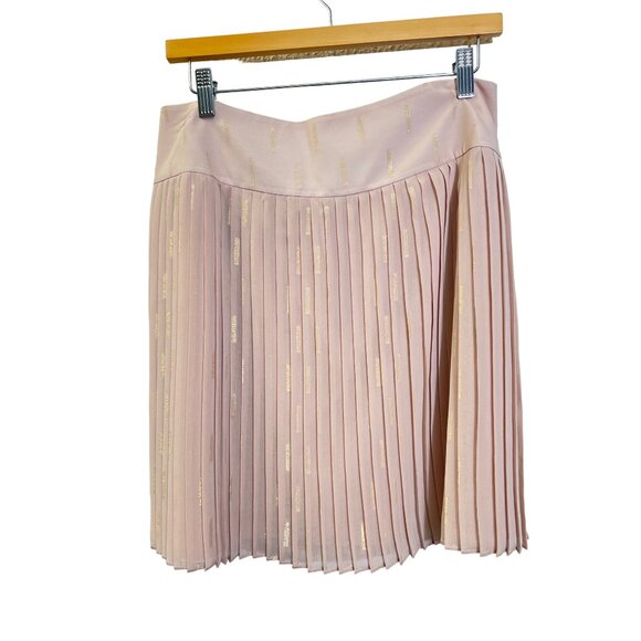 Loft NWT 2 Piece Pink Chiffon Gauzy Sheer Skirt & Blouse Set - Picture 5 of 9